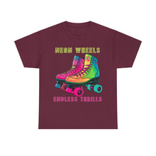 Load image into Gallery viewer, Neon Wheels, Endless Thrills 1980s Era Roller Skates