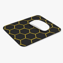 Load image into Gallery viewer, Gold and Black honeycomb Bee Mouse Pad (Rectangle) 9&quot; x 8&quot; High Density Foam
