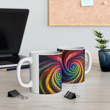 Load image into Gallery viewer, Fusion of Bright Rainbow Swirls in Motion #13 Mug 11oz mug AI-Generated Artwork