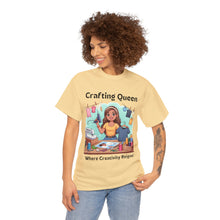 Load image into Gallery viewer, Crafting Queen: Where Creativity Reigns, T-Shirt Designing 100% Cotton Classic
