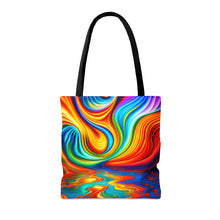 Load image into Gallery viewer, Reflections Tye Dye Swirls and Ripples Tote Bag AI Artwork 100% Polyester #5