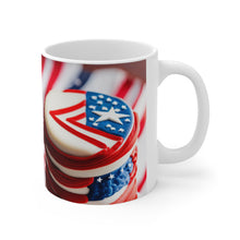 Load image into Gallery viewer, Happy 4th of July Cake Celebration #14 Ceramic 11oz mug AI-Generated Artwork