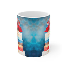 Load image into Gallery viewer, 4th of July Wedding Layer Cake Ceramic 11oz Mug AI Artwork