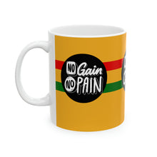Load image into Gallery viewer, No Gain, No Pain 11oz Ceramic Beverage Mug Decorative Art