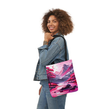 Load image into Gallery viewer, Pink Heart Series #7 Fashion Graphic Print Trendy 100% Polyester Canvas Tote Bag AI Image