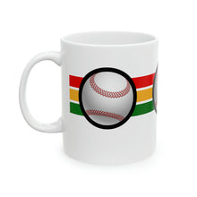 Load image into Gallery viewer, Sports Game No Word Baseball 11oz White Ceramic Beverage Mug Decorative Art