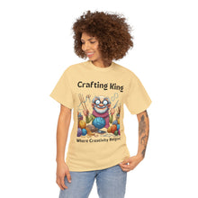 Load image into Gallery viewer, Crafting King: Where Creativity Reigns, Knitting 100% Cotton Classic T-shirt