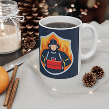 Load image into Gallery viewer, Professional Worker Firefighter #3 Ceramic 11oz Mug AI-Generated Artwork