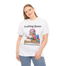 Load image into Gallery viewer, Crafting Queen: Where Creativity Reigns, Grandma Sewing Cotton Classic T-shirt