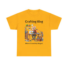 Load image into Gallery viewer, Crafting King: Where Creativity Reigns, Grandpa 100% Cotton Classic Fit T-shirt