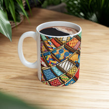 Load image into Gallery viewer, Old Fashion Quilt Anything Pattern #8 Mug 11oz mug AI-Generated Artwork