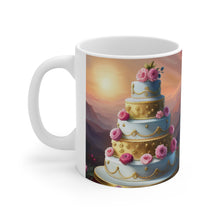 Load image into Gallery viewer, Happy Birthday Wedding Cake Celebration #6 Ceramic  11oz mug AI-Generated Artwork
