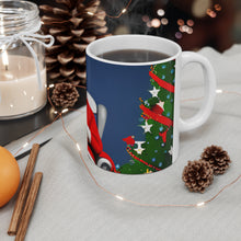 Load image into Gallery viewer, Merry Christmas Santa Fire Place Ceramic Mug 11oz Design #4 wrap-a-round
