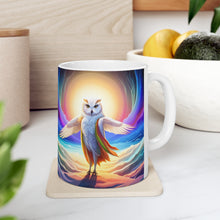 Load image into Gallery viewer, Beautiful Owl Standing in a Sea of Colors #5 Mug 11oz mug AI-Generated Artwork