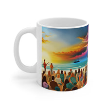 Load image into Gallery viewer, Beach Vibes Retro Concert #4 Ceramic 11oz Mug AI Artwork