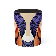 Load image into Gallery viewer, Colors of Africa Pop Art Black Colorful #24 AI 11oz Black Accent Coffee Mug