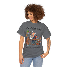 Load image into Gallery viewer, Crafting King: Where Creativity Reigns, Grandpa 100% Cotton Classic Fit T-shirt
