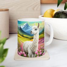 Load image into Gallery viewer, Good Vibes Cute Llama Funny #5 Ceramic 11oz Mug AI-Generated Artwork