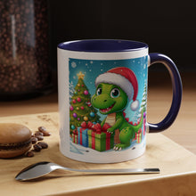 Load image into Gallery viewer, Mug Dinosaur Christmas Santa Hat Holiday Coffee Cup 11, 15oz