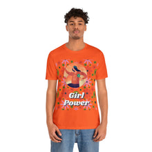 Load image into Gallery viewer, Floral Retro Girl Power Unisex Bella Canvas Jersey Short Sleeve T-shirt