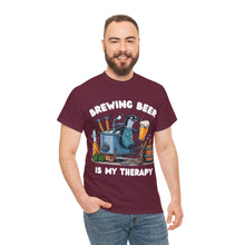 Load image into Gallery viewer, Beer Crafter Beer Brewing is my Therapy Brewing T-Shirt 100% Cotton Classic Fit
