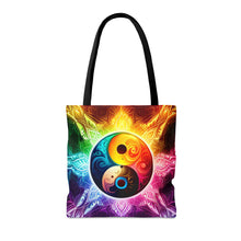 Load image into Gallery viewer, Ying Infinite Beauty Electricity Fusion of Colors #6 Tote Bag AI Artwork 100% Polyester