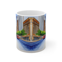 Load image into Gallery viewer, At the Cafe Chicago Magnificent Mile #22 Mug 11oz mug AI-Generated Artwork
