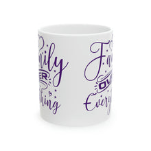 Load image into Gallery viewer, Family Over Everything Purple 11oz Ceramic Mug AI Design Tableware