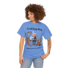 Load image into Gallery viewer, Crafting King: Where Creativity Reigns, Grandpa 100% Cotton Classic Fit T-shirt
