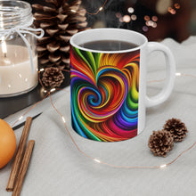 Load image into Gallery viewer, Bright Rainbow Swirls in Motion #6 Mug 11oz mug AI-Generated Artwork