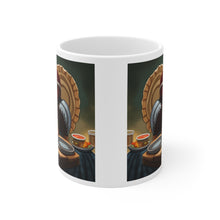 Load image into Gallery viewer, Thanksgiving Take Flight Turkey All Dressed up and Nowhere to Go Ceramic Coffee Mug Design #1 Left Right