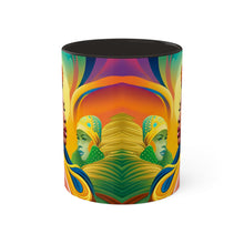 Load image into Gallery viewer, Colors of Africa Pop Art Colorful #11 AI 11oz Black Accent Coffee Mug