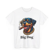 Load image into Gallery viewer, Big Dog Rottweiler Shirt, The Dog Life Rottweiler Cigar Gold Chain Unisex Crewneck T-Shirt