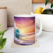 Load image into Gallery viewer, Pastel Sea-life Sunset Shore Ceramic Mug 11oz mug AI Artwork