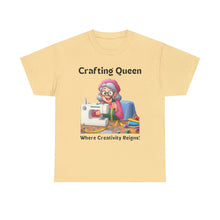 Load image into Gallery viewer, Crafting Queen: Where Creativity Reigns, Grandma Sewing Cotton Classic T-shirt