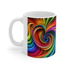 Load image into Gallery viewer, Bright Rainbow Swirls in Motion #6 Mug 11oz mug AI-Generated Artwork