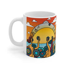 Load image into Gallery viewer, Beach Vibes Retro Concert #11 Ceramic 11oz Mug AI Artwork