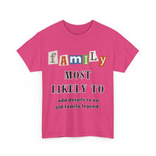 Load image into Gallery viewer, Family "Most Likely To" Add details to a family legend.