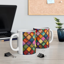 Load image into Gallery viewer, Old Fashion Quilted Yarn Pattern #4 Mug 11oz mug AI-Generated Artwork