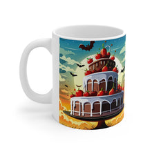 Load image into Gallery viewer, Happy Spooky Halloween Cake Celebration #21 Ceramic 11oz Mug AI-Generated Artwork