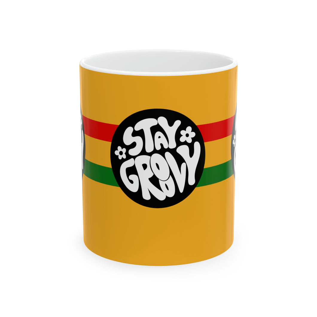 Stay Groovy 11oz Ceramic Beverage Mug Decorative Art