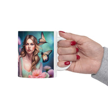 Load image into Gallery viewer, June Opal Birth Month Colors Fairies & Butterflies #3 Mug 11oz mug AI-Generated Artwork