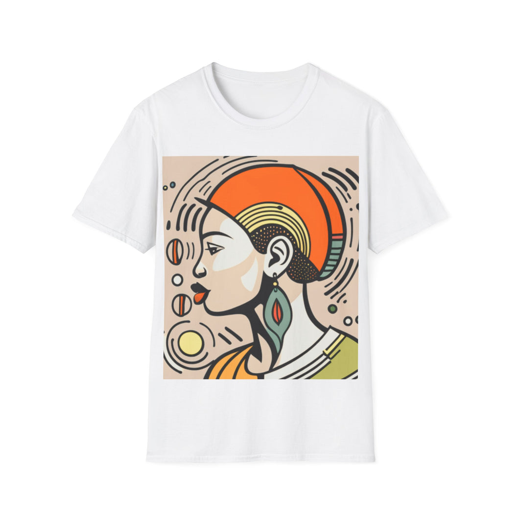 Color of Africa Queen Sista #10 Retro Unisex Softstyle Short Sleeve Crewneck T-Shirt