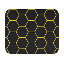 Load image into Gallery viewer, Gold and Black honeycomb Bee Mouse Pad (Rectangle) 9" x 8" High Density Foam