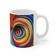 Load image into Gallery viewer, Bright Rainbow Swirls in Motion #1 Mug 11oz mug AI-Generated Artwork