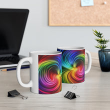 Load image into Gallery viewer, Bright Rainbow Swirls in Motion #5 Mug 11oz mug AI-Generated Artwork