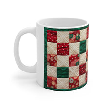 Load image into Gallery viewer, Old Fashion Quilted Christmas Pattern Mug 11oz mug AI-Generated Artwork