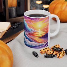 Load image into Gallery viewer, Pastel Sea-life Sunset #8 Ceramic Mug 11oz mug AI-Generated Artwork
