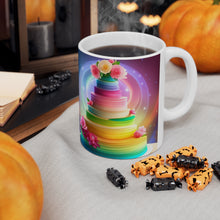 Load image into Gallery viewer, Happy Birthday Rainbow Cake Celebration #22 CeramicMug 11oz mug AI-Generated Artwork