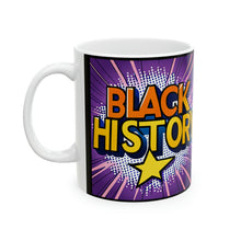 Load image into Gallery viewer, Colors of Africa Pop Art Black History Colorful AI 11oz Coffee Mug Black Background
